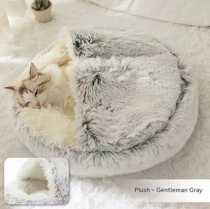 Plush paw winter bed