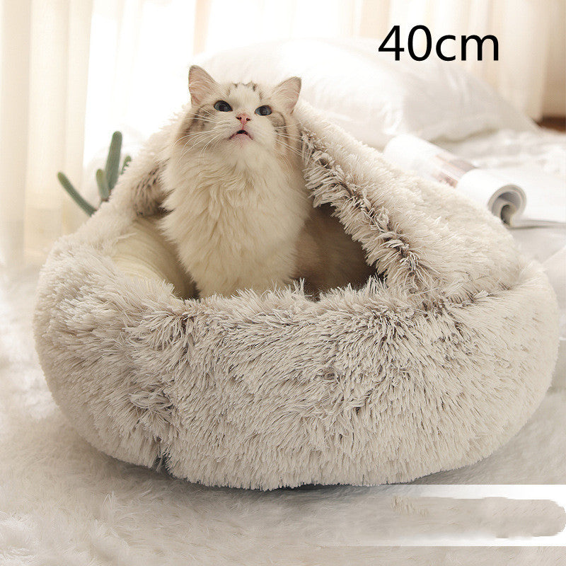 Plush paw winter bed