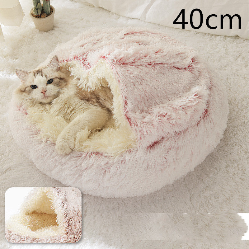 Plush paw winter bed