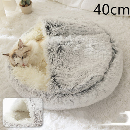 Plush paw winter bed