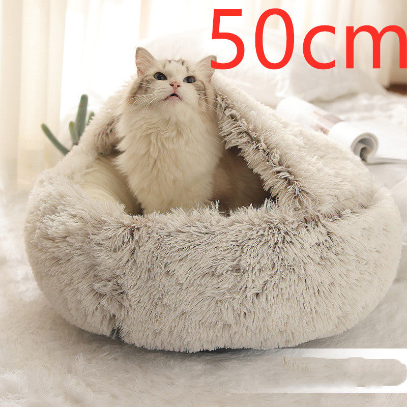 Plush paw winter bed