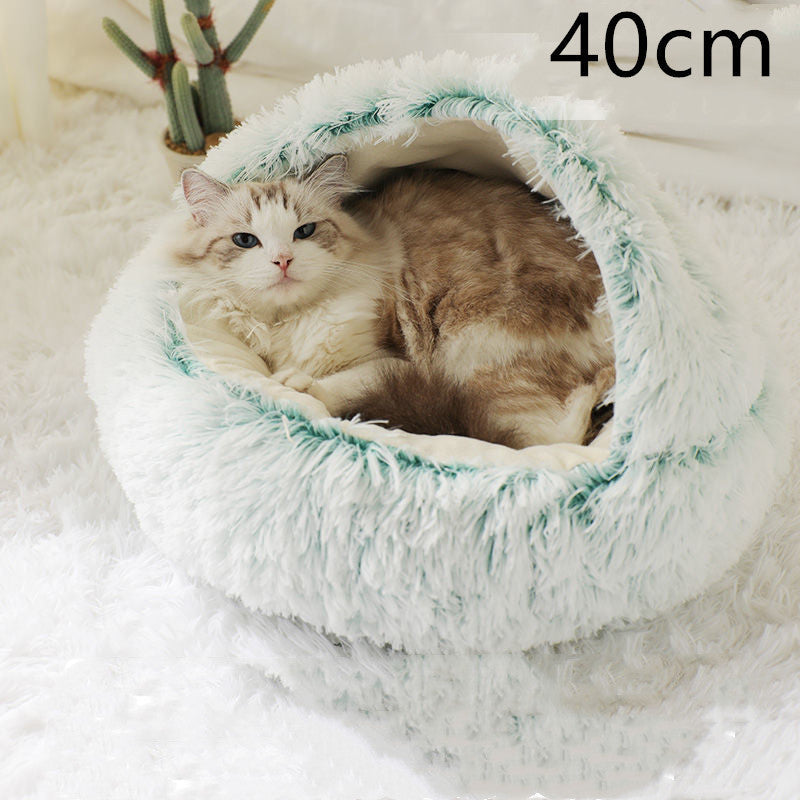 Plush paw winter bed