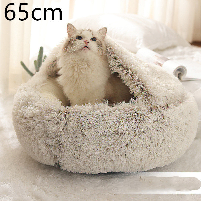 Plush paw winter bed