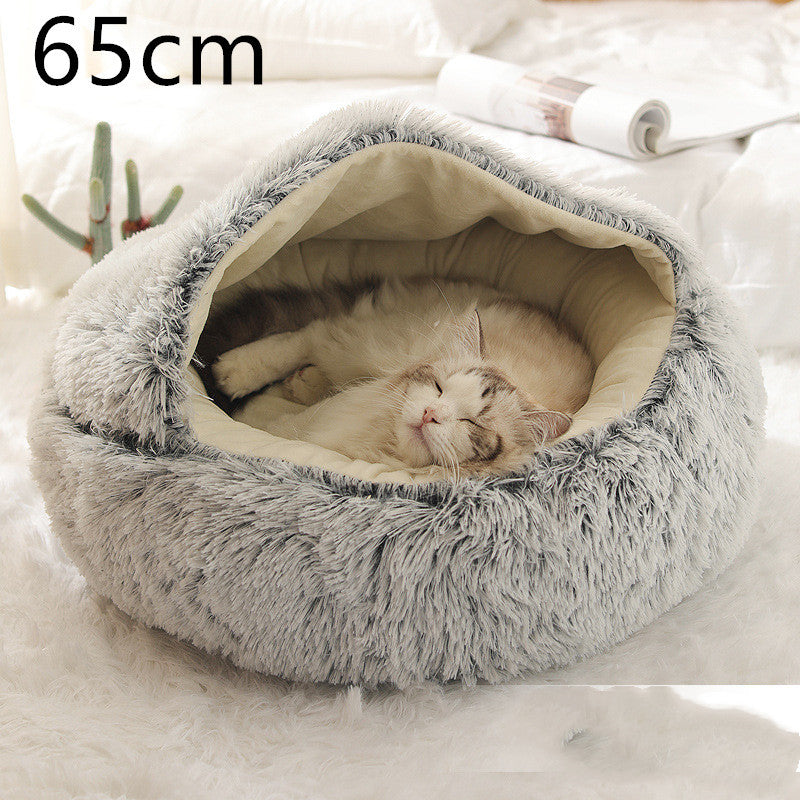 Plush paw winter bed