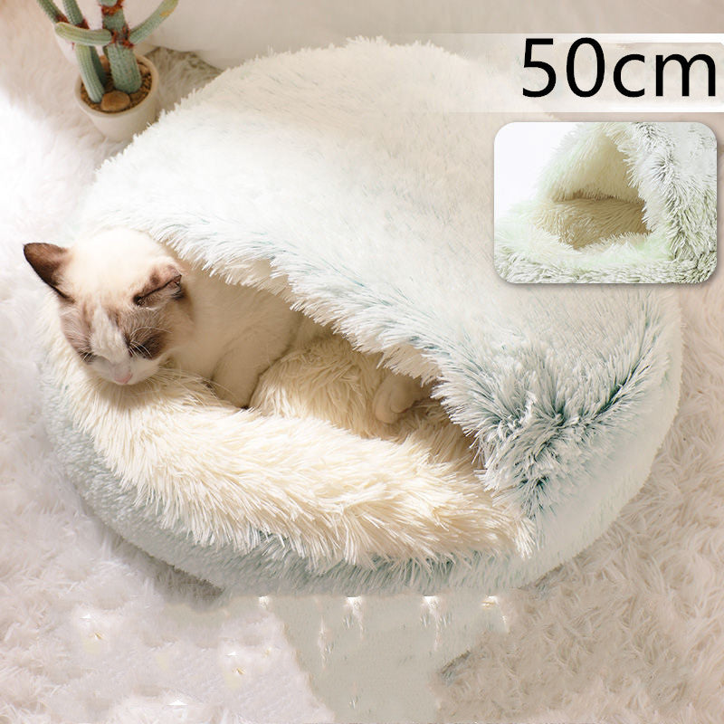 Plush paw winter bed