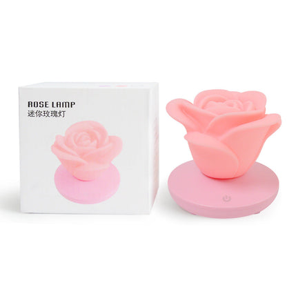 4 Colors Romantic Rose-shape Three Lighting Level Dimming Touch Night Light Valentine's Day Night Light