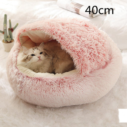 Plush paw winter bed