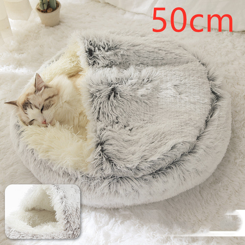 Plush paw winter bed