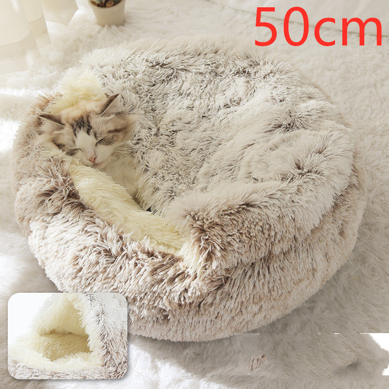 Plush paw winter bed