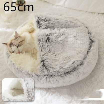 Plush paw winter bed