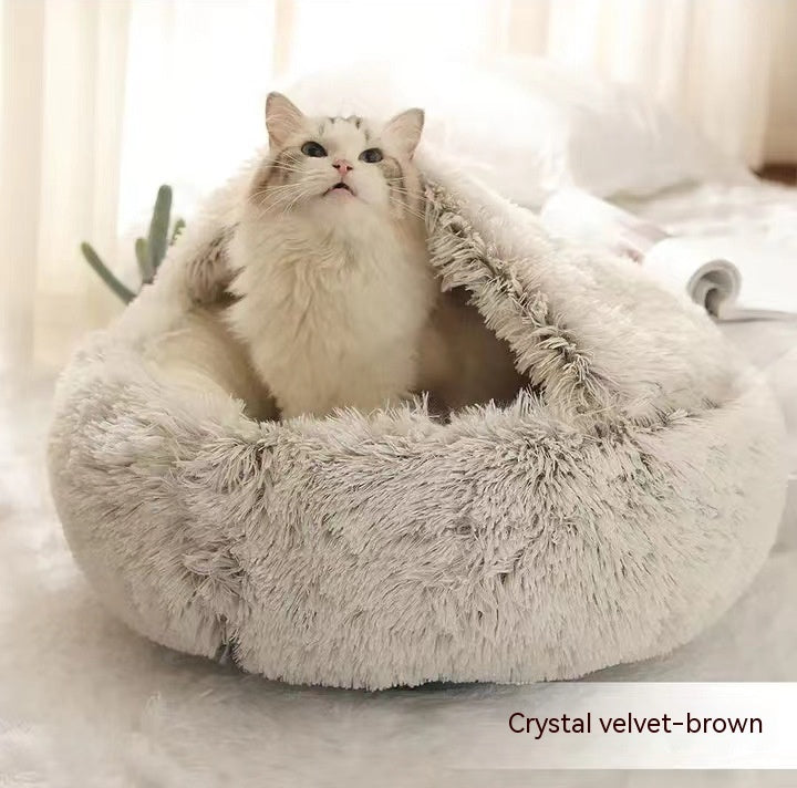 Plush paw winter bed