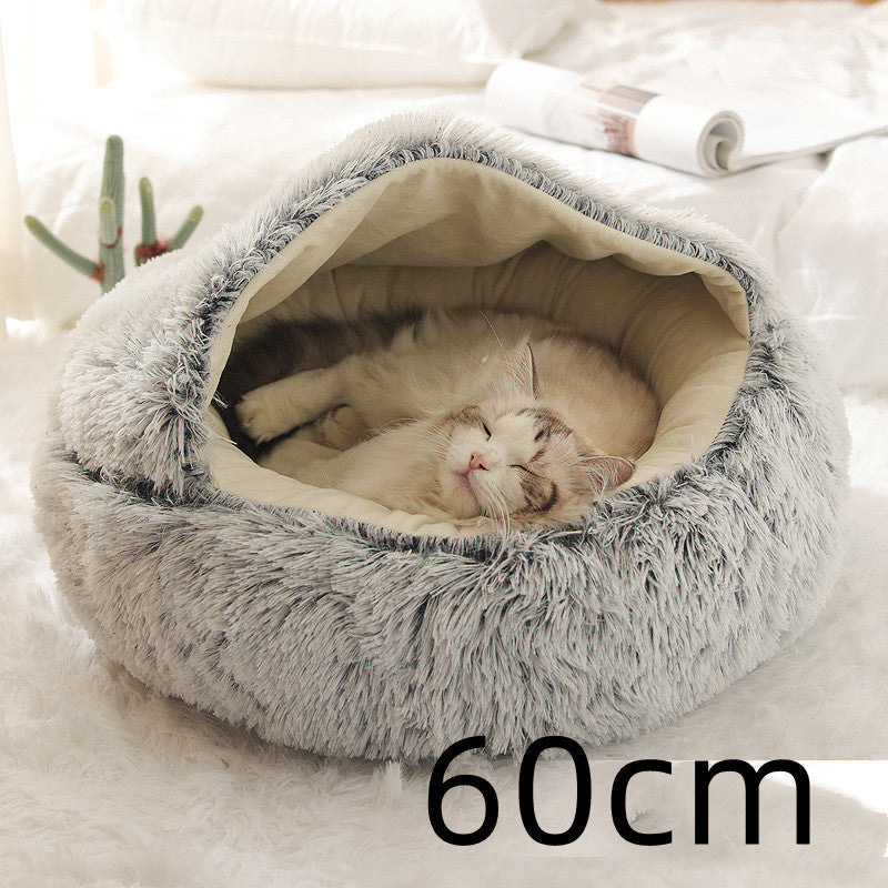 Plush paw winter bed