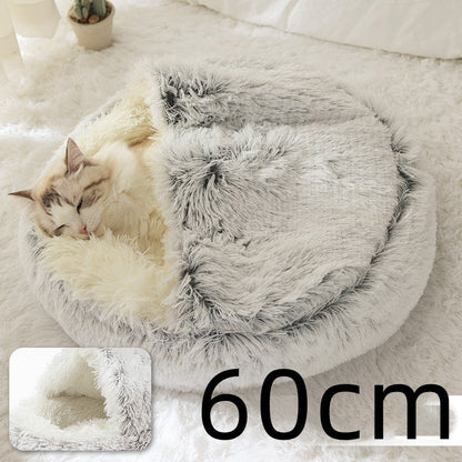 Plush paw winter bed