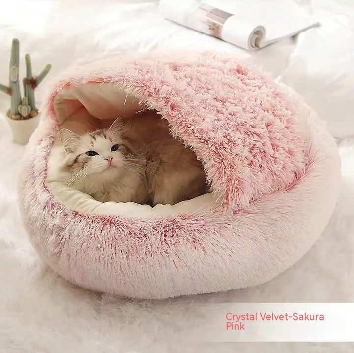 Plush paw winter bed