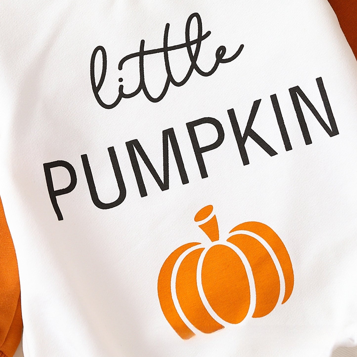 Infant Halloween Pumpkin Letter Color Matching Long-sleeved Triangle Romper