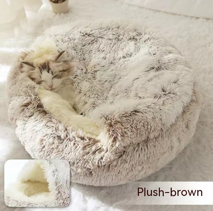 Plush paw winter bed